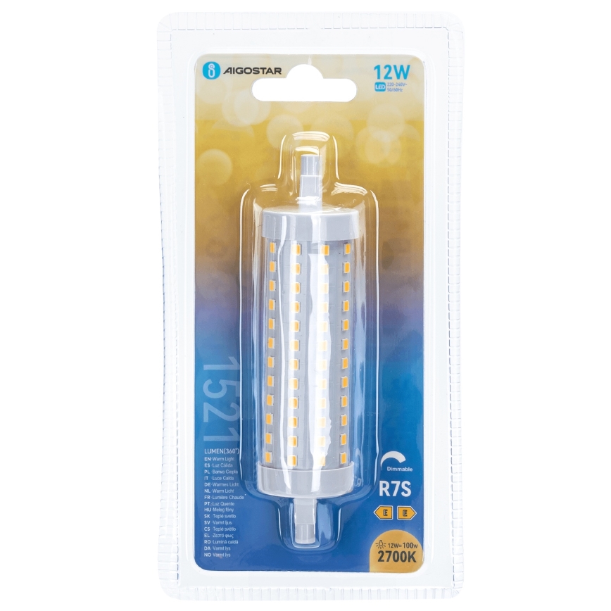 LED pritemdoma elektros lemputė R7s/12W/230V 2700K - Aigostar