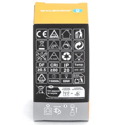 LED pritemdoma elektros lemputė R7s/8W/230V 2700K - Aigostar