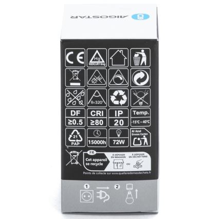 LED pritemdoma elektros lemputė R7s/8W/230V 6500K - Aigostar