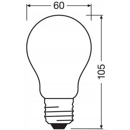 LED pritemdoma elektros lemputė RETROFIT A60 E27/11W/230V 4000K - Osram