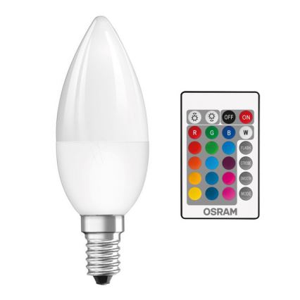 LED pritemdoma elektros lemputė RGB STAR E14/4,5W/230V 2700K – Osram