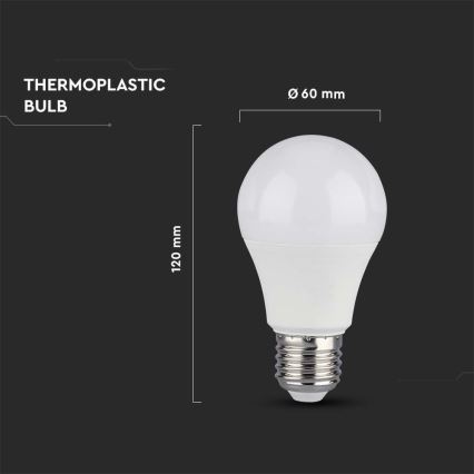 LED pritemdoma elektros lemputė SAMSUNG CHIP A60 E27/11W/230V 3000K