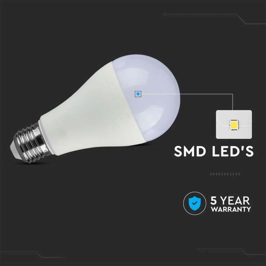 LED pritemdoma elektros lemputė SAMSUNG CHIP A65 E27/17W/230V 6400K