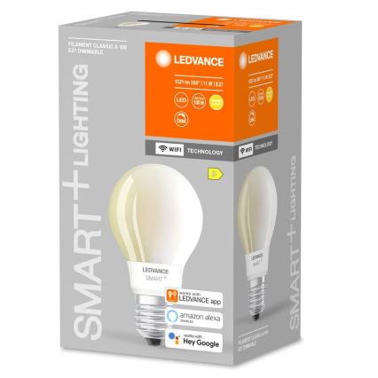 LED pritemdoma elektros lemputė SMART+ FILAMENT E27/11W/230V 2700K Wi-Fi - Ledvance