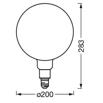 LED pritemdoma elektros lemputė SMART+ GLOBE G200 E27/6W/230V 2500K Wi-Fi - Ledvance