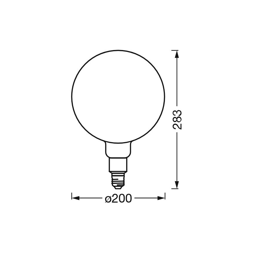 LED pritemdoma elektros lemputė SMART+ GLOBE G200 E27/6W/230V 2500K Wi-Fi - Ledvance