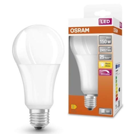 LED pritemdoma elektros lemputė SUPERSTAR E27/20W/230V 2700K - Osram