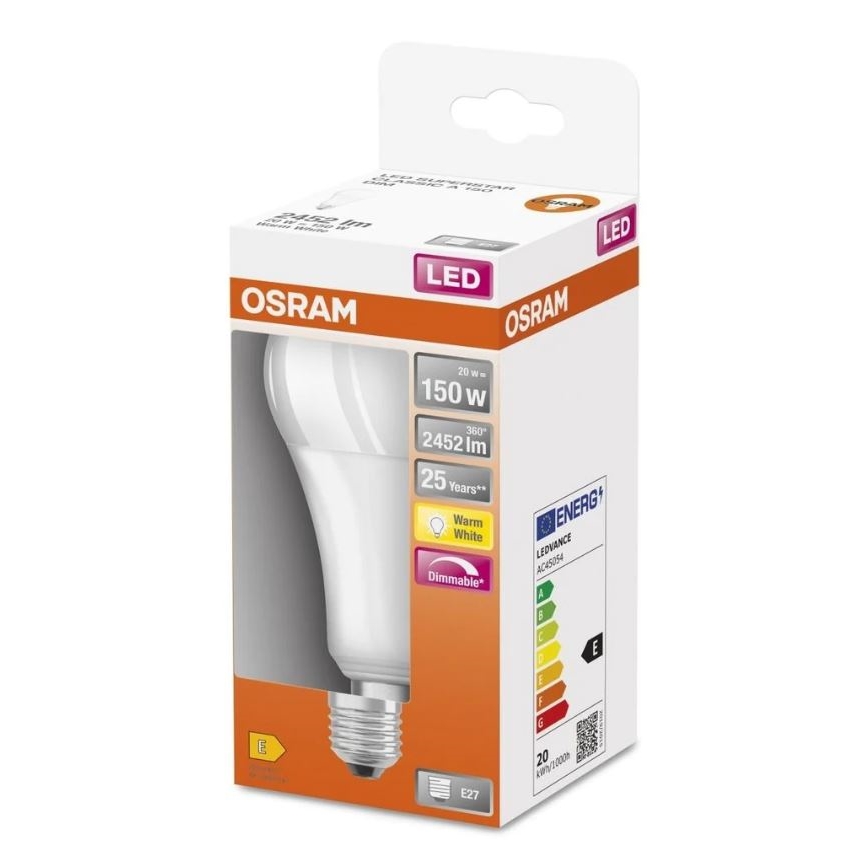 LED pritemdoma elektros lemputė SUPERSTAR E27/20W/230V 2700K - Osram