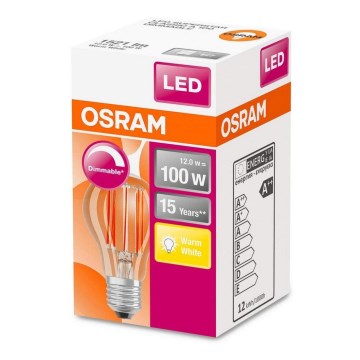 LED pritemdoma elektros lemputė VINTAGE E27/12W/230V - Osram