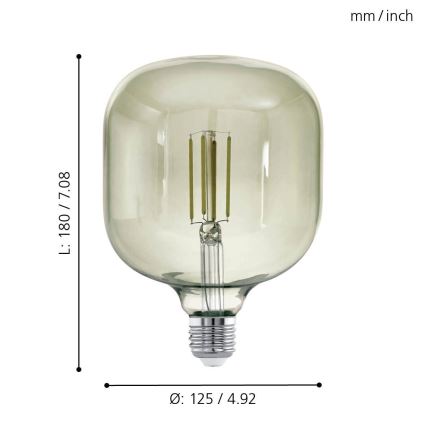 LED pritemdoma elektros lemputė VINTAGE E27/4W/230V 3000K  - Eglo 12597