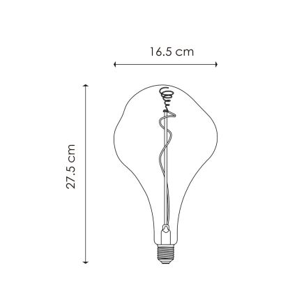 LED pritemdoma elektros lemputė VINTAGE EDISON E27/3W/230V 1800K