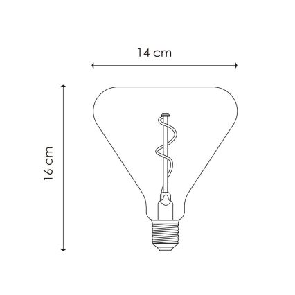 LED pritemdoma elektros lemputė VINTAGE EDISON E27/3W/230V 1800K