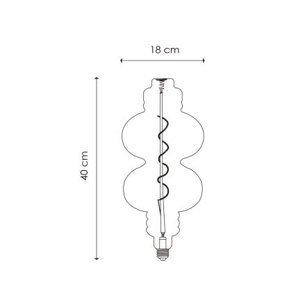 LED pritemdoma elektros lemputė VINTAGE EDISON E27/4W/230V 2200K CRI 90