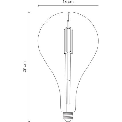 LED pritemdoma elektros lemputė VINTAGE EDISON E27/4W/230V 2700K CRI 90