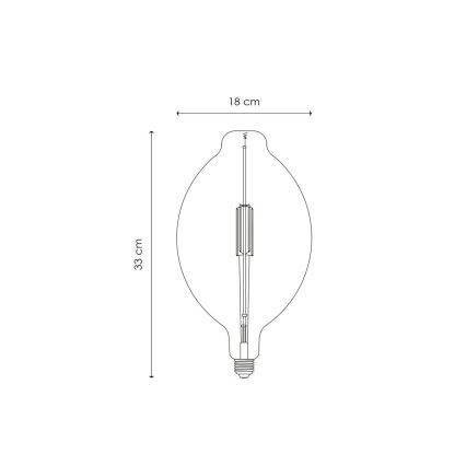 LED pritemdoma elektros lemputė VINTAGE EDISON E27/4W/230V 2700K