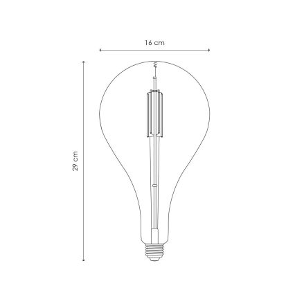 LED pritemdoma elektros lemputė VINTAGE EDISON E27/4W/230V 2700K