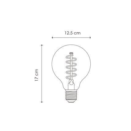 LED pritemdoma elektros lemputė VINTAGE EDISON G125 E27/4W/230V 2200K