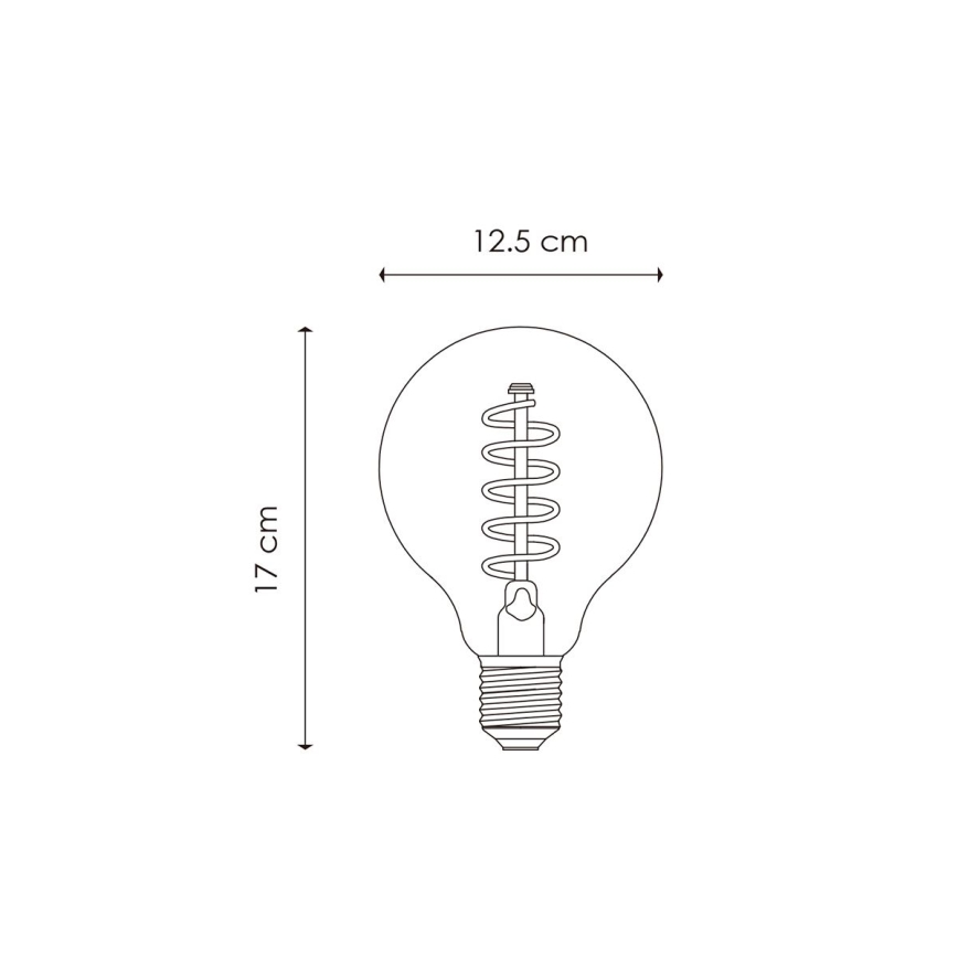 LED pritemdoma elektros lemputė VINTAGE EDISON G125 E27/4W/230V 2200K