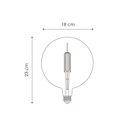 LED pritemdoma elektros lemputė VINTAGE EDISON G180 E27/4W/230V 2700K