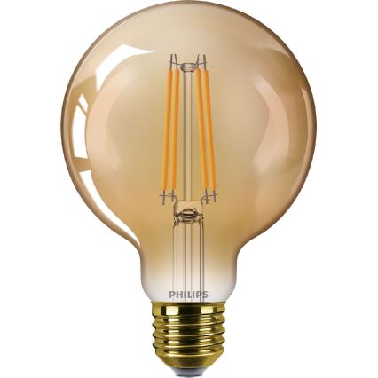 LED pritemdoma elektros lemputė VINTAGE Philips G95 E27/7W/230V 1800K