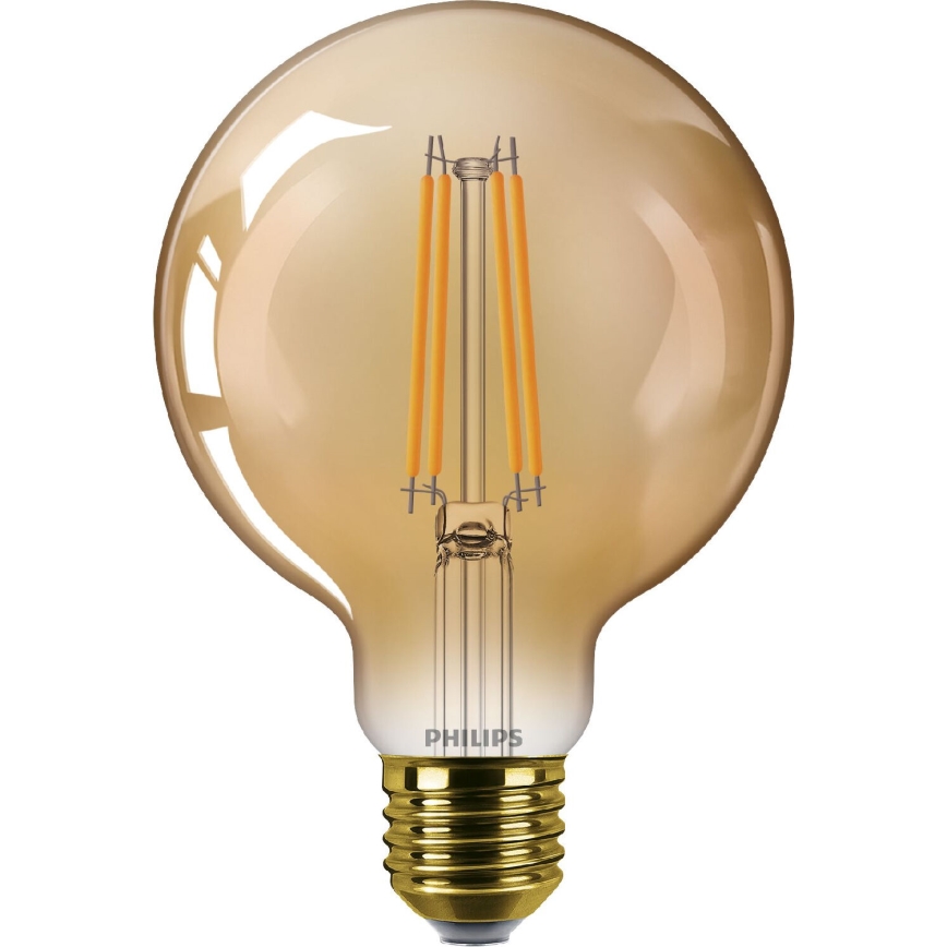 LED pritemdoma elektros lemputė VINTAGE Philips G95 E27/7W/230V 1800K