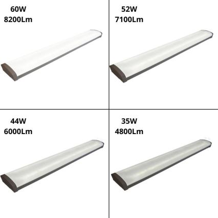 LED pritemdoma fluorescencinė lemputė LED/35W/44W/52W/60W/230V 4000K 120 cm