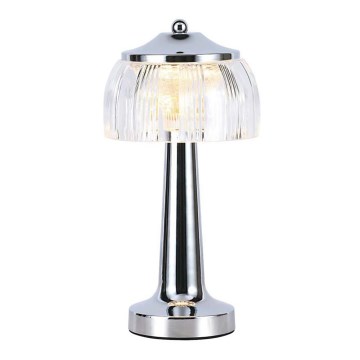 LED Pritemdoma įkraunama jutiklinė stalinė lempa LED/1W/5V 3000-6000K 1800 mAh blizgus chromas