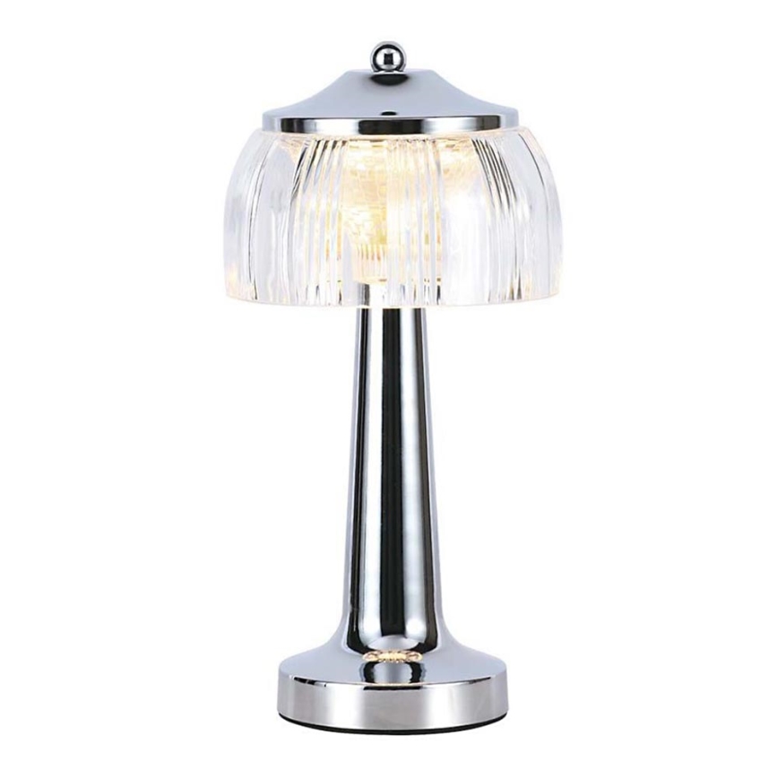 LED Pritemdoma įkraunama jutiklinė stalinė lempa LED/1W/5V 3000-6000K 1800 mAh blizgus chromas
