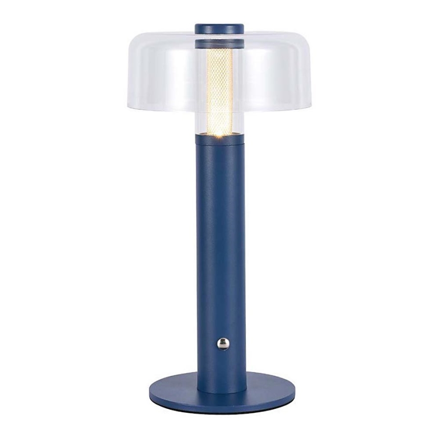 LED Pritemdoma įkraunama jutiklinė stalinė lempa LED/1W/5V 3000K 1800 mAh mėlyna