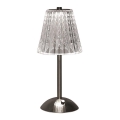 LED Pritemdoma įkraunama jutiklinė stalinė lempa LED/2,4W/5V 3000-6000K 1800 mAh blizgus chromas