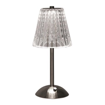LED Pritemdoma įkraunama jutiklinė stalinė lempa LED/2,4W/5V 3000-6000K 1800 mAh blizgus chromas