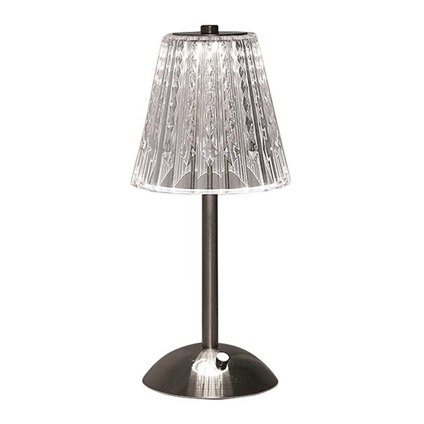 LED Pritemdoma įkraunama jutiklinė stalinė lempa LED/2,4W/5V 3000-6000K 1800 mAh blizgus chromas