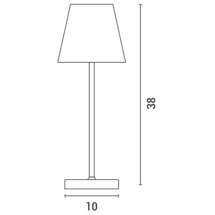 LED Pritemdoma įkraunama jutiklinė stalinė lempa LED/3,5W/5V 5200mAh mėlyna