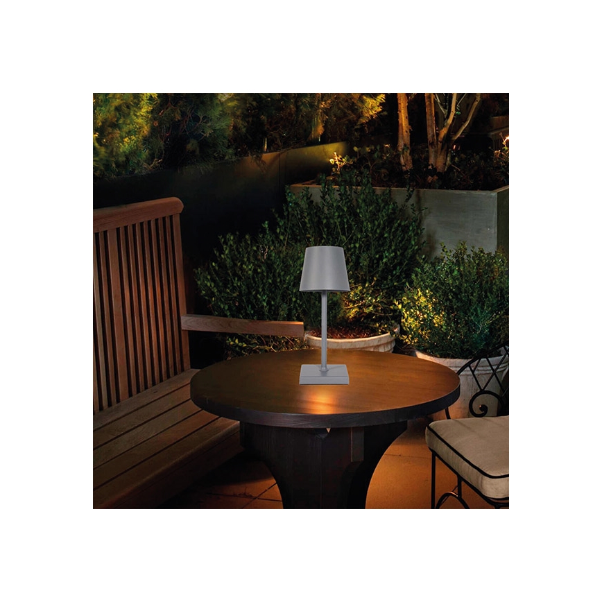 LED Pritemdoma įkraunama jutiklinė stalinė lempa LED/3,5W/5V 5200mAh pilka