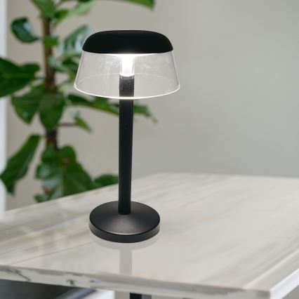 LED Pritemdoma įkraunama jutiklinė stalinė lempa LED/3W/5V 3000-6000K 1800 mAh juoda