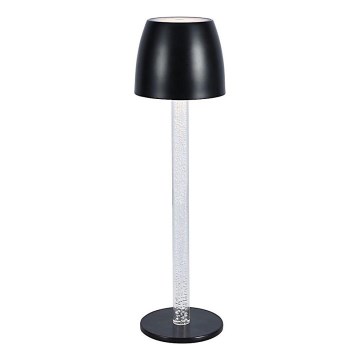 LED Pritemdoma įkraunama jutiklinė stalinė lempa LED/3W/5V 3000K 1800 mAh juoda