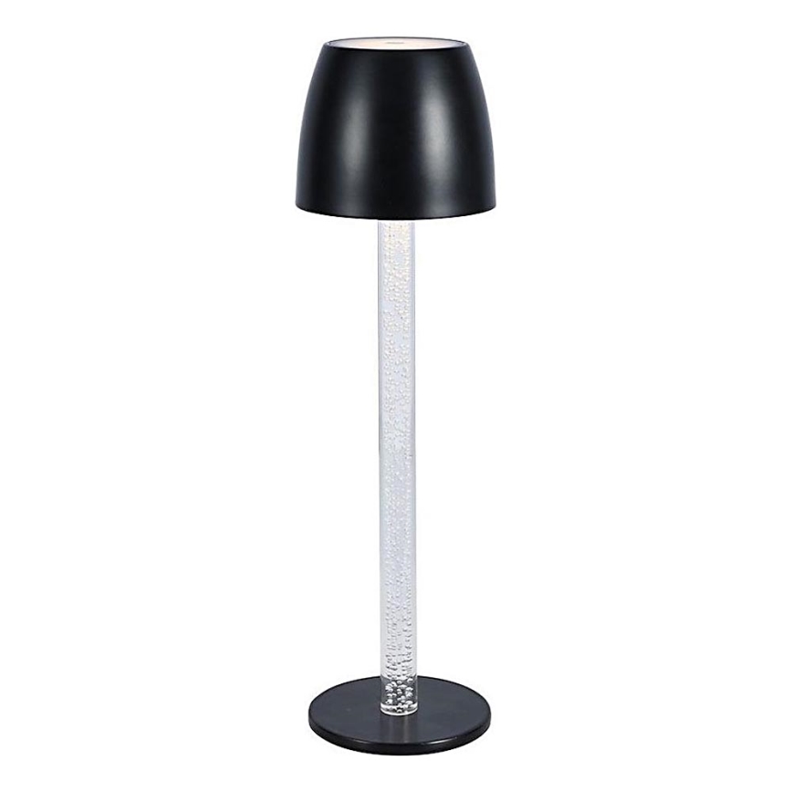 LED Pritemdoma įkraunama jutiklinė stalinė lempa LED/3W/5V 3000K 1800 mAh juoda