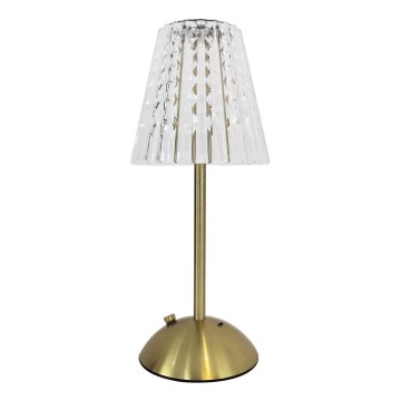 LED Pritemdoma įkraunama stalinė lempa ELBA LED/1,6W/800 mAh 3000/4000/6000K auksas/permatoma