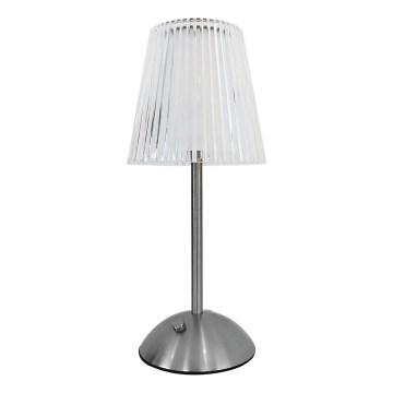 LED Pritemdoma įkraunama stalinė lempa ELBA LED/1,6W/800 mAh matinis chromas/permatoma