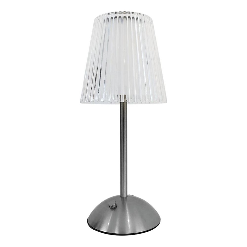 LED Pritemdoma įkraunama stalinė lempa ELBA LED/1,6W/800 mAh matinis chromas/permatoma