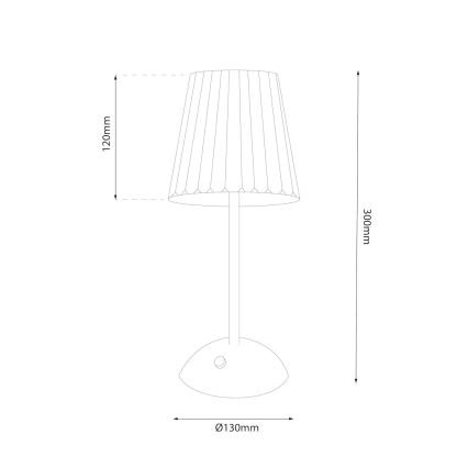 LED Pritemdoma įkraunama stalinė lempa ELBA LED/1,6W/800 mAh matinis chromas/permatoma