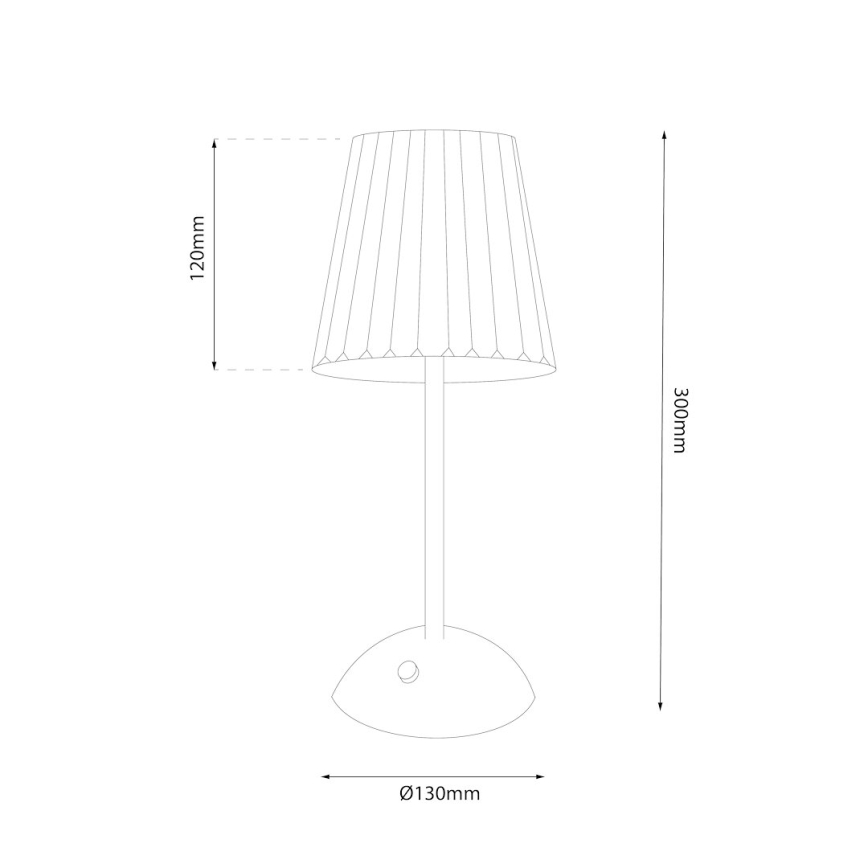 LED Pritemdoma įkraunama stalinė lempa ELBA LED/1,6W/800 mAh matinis chromas/permatoma