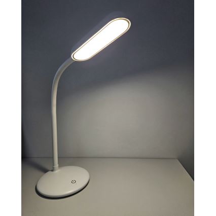 LED Pritemdoma jutiklinė lanksti stalinė lempa LED/6W/5V USB 1200 mAh balta