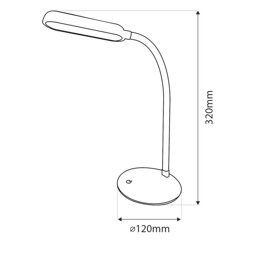 LED Pritemdoma jutiklinė lanksti stalinė lempa LED/6W/5V USB 1200 mAh balta
