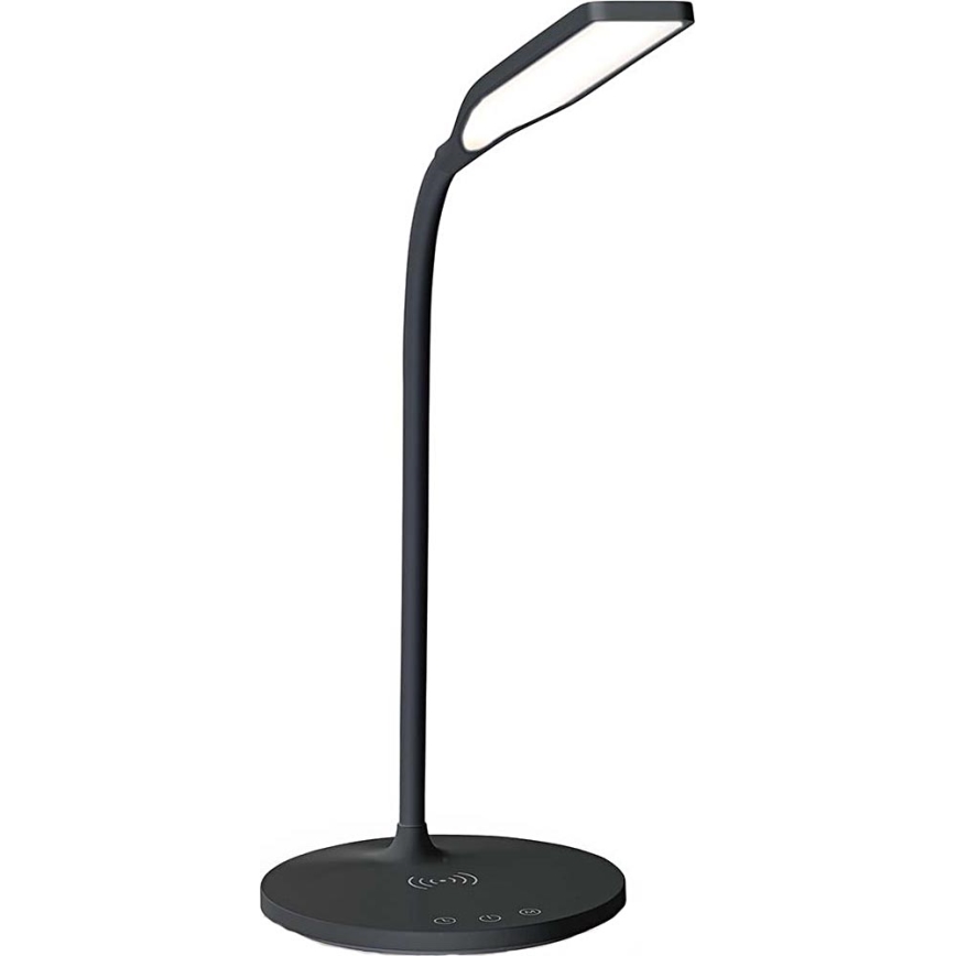 LED pritemdoma jutiklinė lanksti stalinė lempa su 15W belaidžiu įkrovimu Qi LED/5,5W/230V 2700-6500K juoda