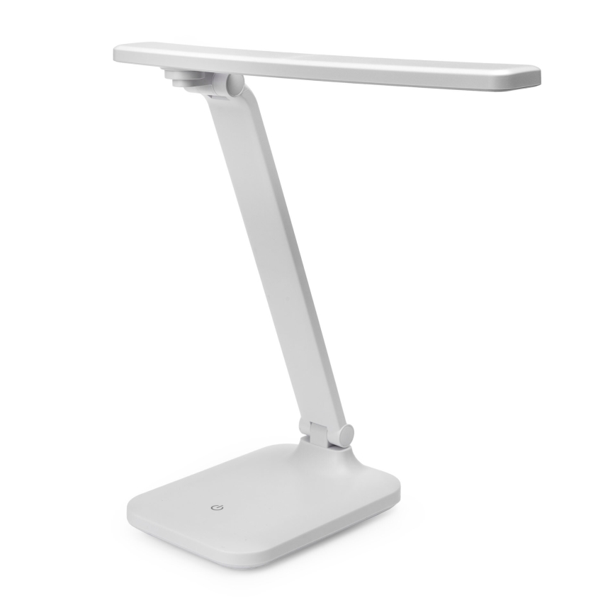 LED Reguliuojama jutiklinė stalinė lempa su belaidžiu įkrovikliu ir USB prievadas REMUS LED/5W/230V balta