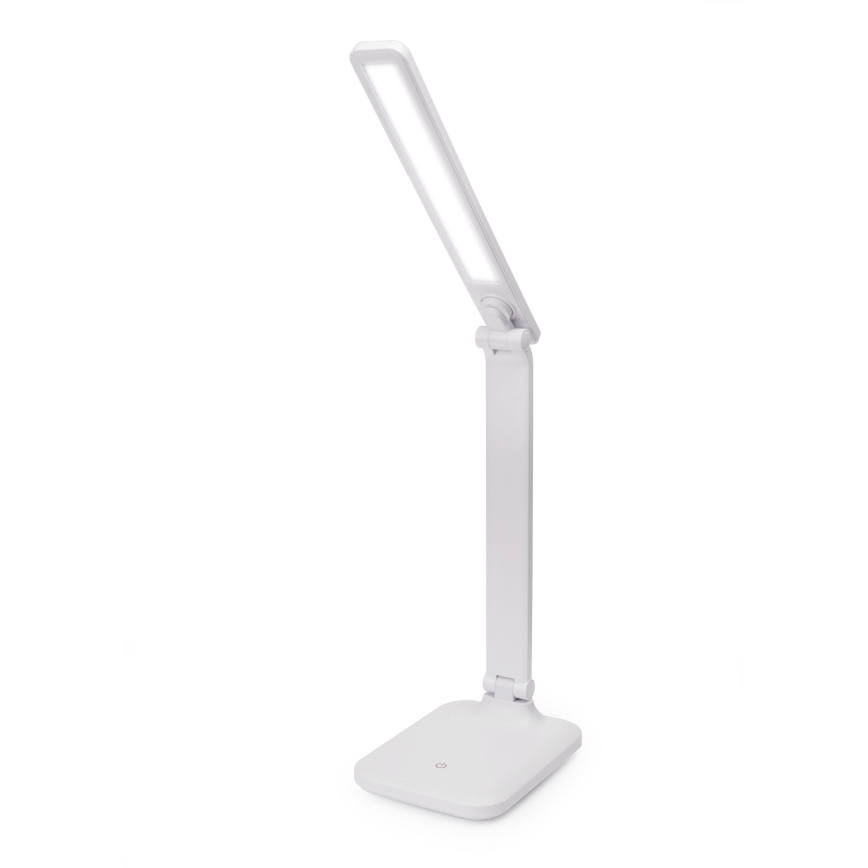 LED Reguliuojama jutiklinė stalinė lempa su belaidžiu įkrovikliu ir USB prievadas REMUS LED/5W/230V balta