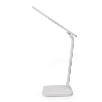 LED Reguliuojama jutiklinė stalinė lempa su belaidžiu įkrovikliu ir USB prievadas REMUS LED/5W/230V balta