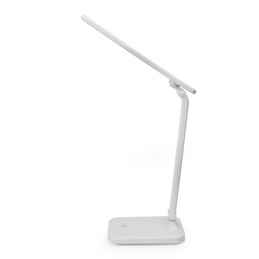 LED Reguliuojama jutiklinė stalinė lempa su belaidžiu įkrovikliu ir USB prievadas REMUS LED/5W/230V balta