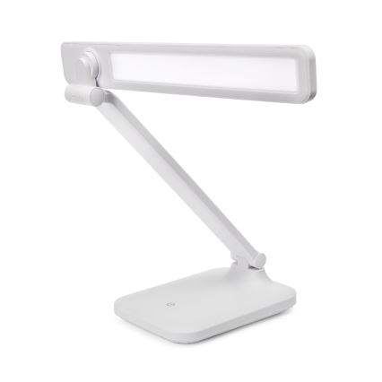 LED Reguliuojama jutiklinė stalinė lempa su belaidžiu įkrovikliu ir USB prievadas REMUS LED/5W/230V balta